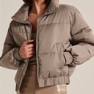 Abercrombie mini puffer jacket; fairly new.
